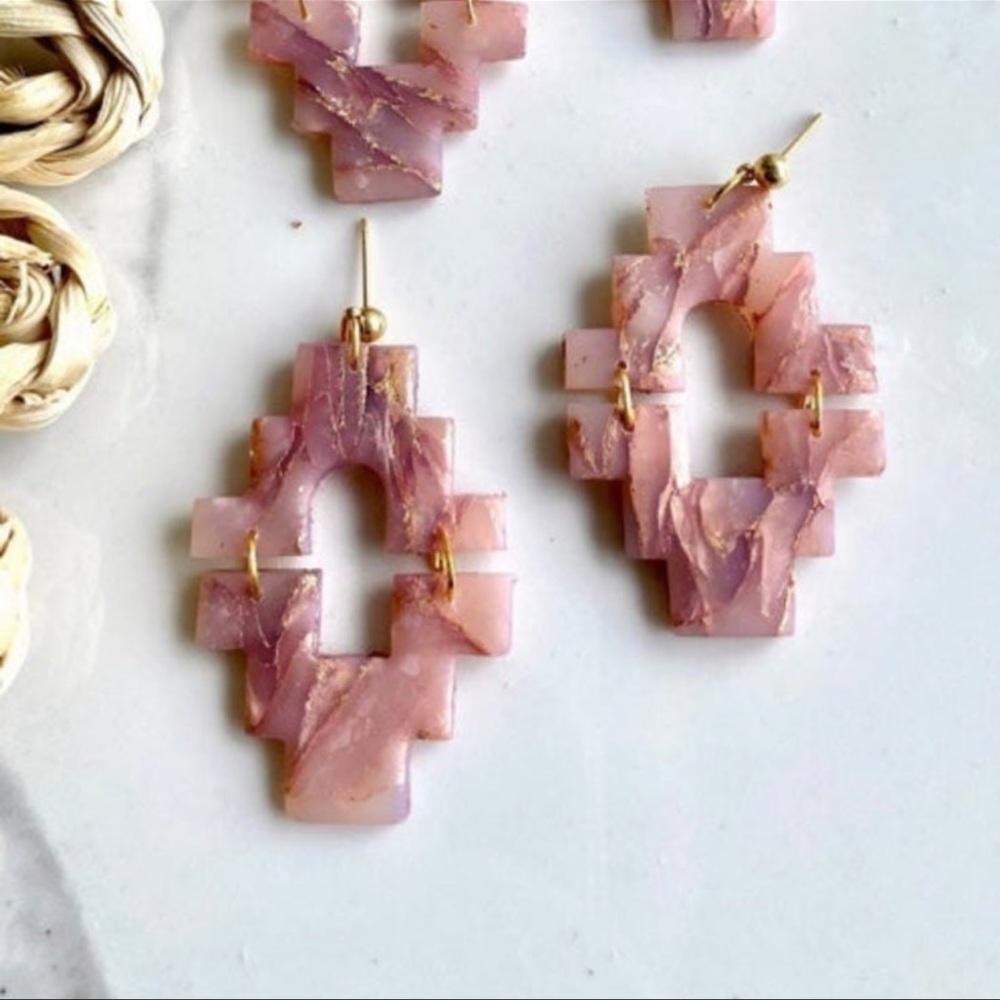 Handmade clay earrings